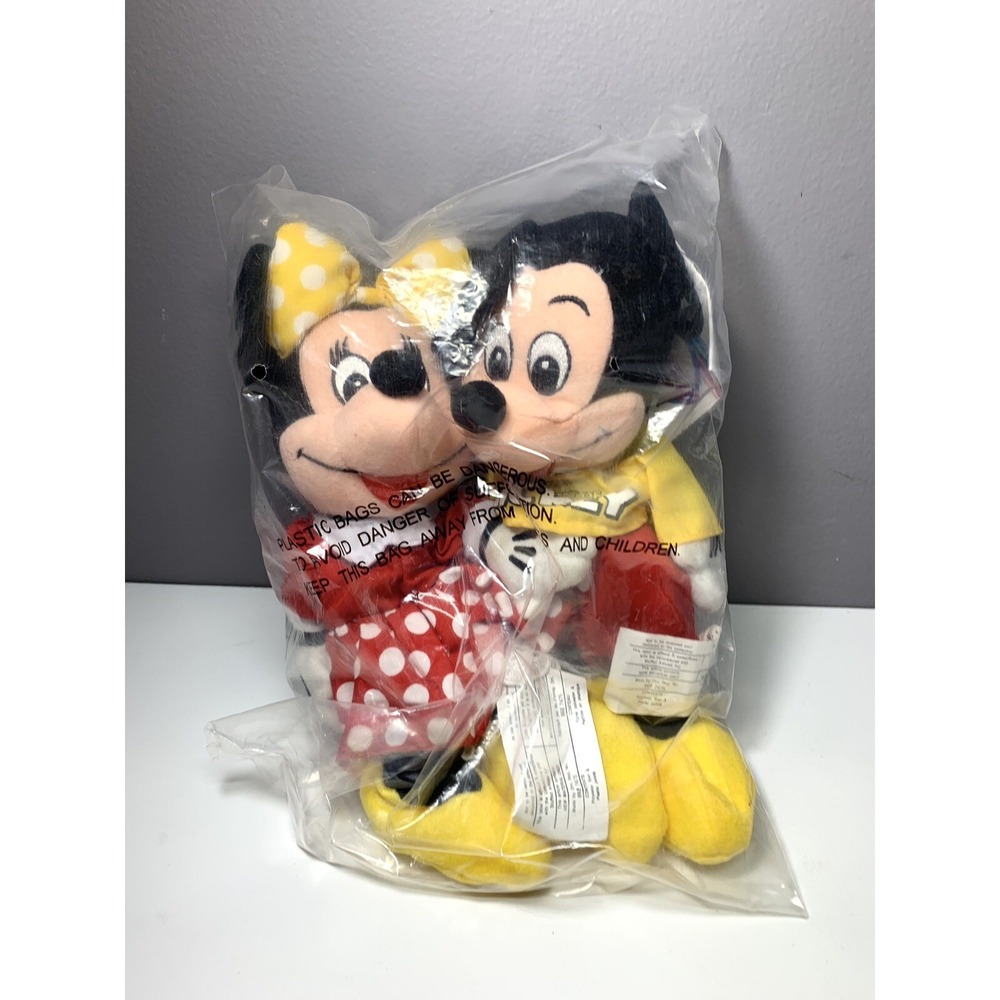 RETRO The Disney Store MICKEY MOUSE & MINNIE PLUSH  Spirit of Mickey Set/2 - NIP